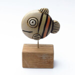 Diskusfisch "gelb/orange" Fisch Diskus Streifen gelb orange