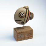 Diskusfisch "gelb/orange" Fisch Diskus Streifen gelb orange